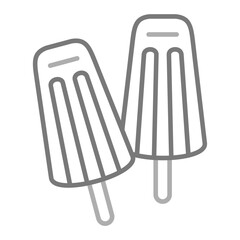 Ice Lolly Greyscale Line Icon