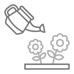 Garden Greyscale Line Icon