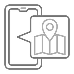 Location Greyscale Line Icon
