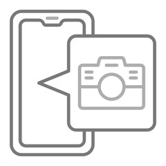 Camera Greyscale Line Icon