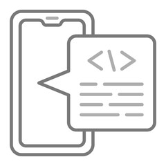 Coding Greyscale Line Icon