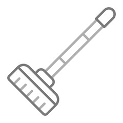Floor Mop Greyscale Line Icon