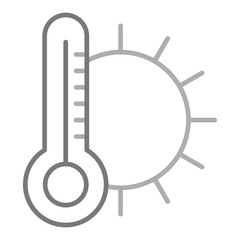 Hot Greyscale Line Icon