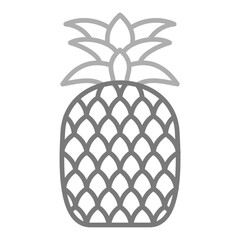 Pineapple Greyscale Line Icon