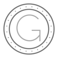 Haiti Greyscale Line Icon