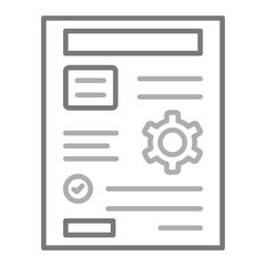 Project Management Greyscale Line Icon
