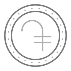 Dram Greyscale Line Icon