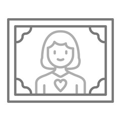 Picture Greyscale Line Icon