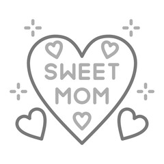 Heart Greyscale Line Icon