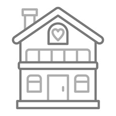 House Greyscale Line Icon