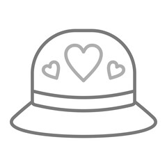 Hat Greyscale Line Icon