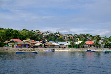 Fototapeta na wymiar Indonesia Alor Island - Coastal landscape fishing village