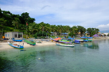 Fototapeta na wymiar Indonesia Alor Island - Coastline Fishing village