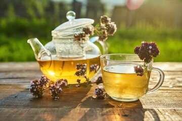 Natural tea from the flowers of a medicinal plant.