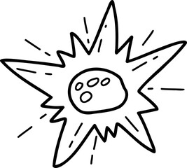 space and cosmos illustration on transparent background