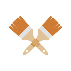 Paint brush isolated on white background