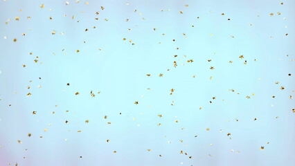 festive  blurred with gold star confetti background copy space template banner