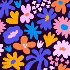 Kussenhoes Abstract seamless pattern with cute hand drawn meadow flowers. Fashion stylish natural background. © Oleksandra