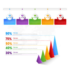 bussines 3d chart infographic element for presentation