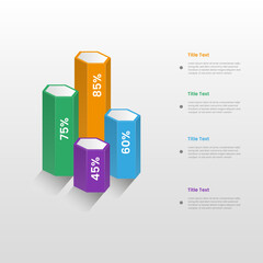 bussines 3d chart infographic element for presentation