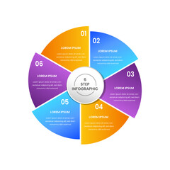 bussines infographic circle step for presentation