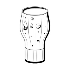 Abstract Doodle Elements Hand Drawn Drink Liquid Beverage Cocktail Alcohol Sketch Vector Design Style Background Illustration For Restaurant Cafe Illustration Icons