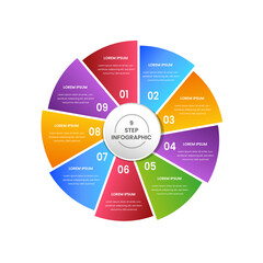 bussines infographic circle step for presentation