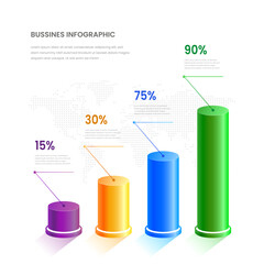 bussines 3d chart infographic element for presentation