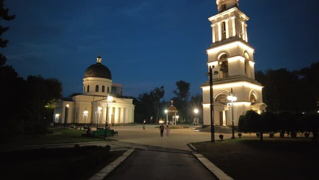Central Cathedral at evening in Chisinau, Moldova