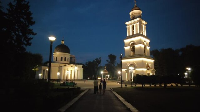 Central Cathedral at evening in Chisinau, Moldova