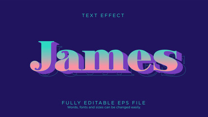James Text Effect Font Type