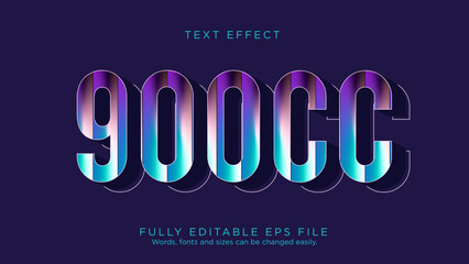 900CC Block Text Effect Font Type