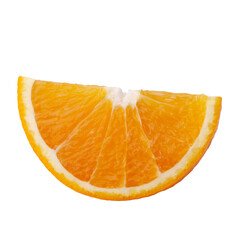 Fresh Orange slice isolated on alpha background.