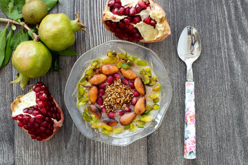Traditional delicious Turkish dessert; Ashura (Asure)