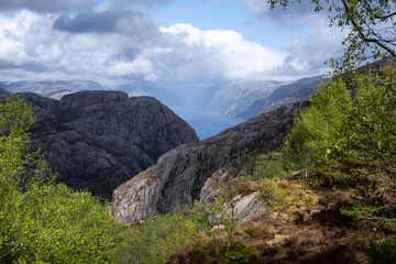 landscape in the mountains in Fjord Norway