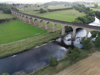 Arthington Victorian railway Viaduct, also known as Castley Viaduct or Wharfedale Viaduct, railway bridge crossing the Wharfe valley. Arthington in West Yorkshire