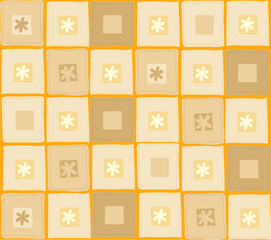 Retro Style Patchwork Mosaic Pattern