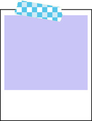 cute colorful planner paper template notes, memo, sticky notes, reminders, journal with masking tape