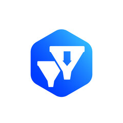 Sales funnels icon for web