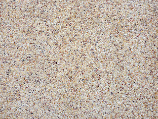 colourful tiny beige pebbles mixed concrete floor, driveway decorate