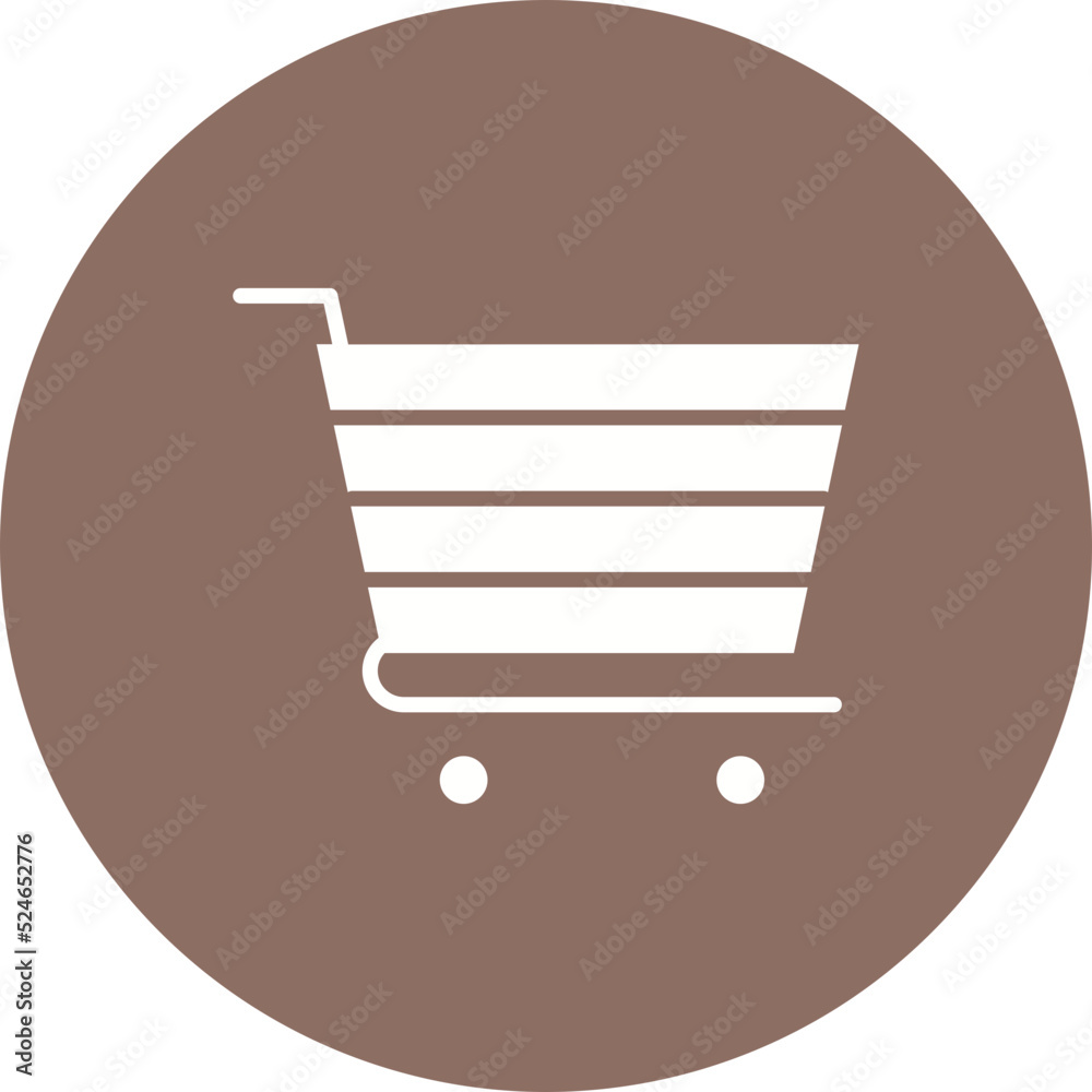 Poster Shopping Cart Glyph Circle Background Icon