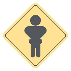 Toilet Restroom Man Male Door Sign Symbol Logo Signage Board Notice