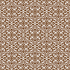 Vector damask seamless pattern background. Elegant luxury texture for wallpapers, silk fabric backgrounds and page fill.