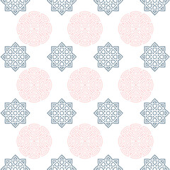  Seamless Creative Mandala Pattern Design With White Background