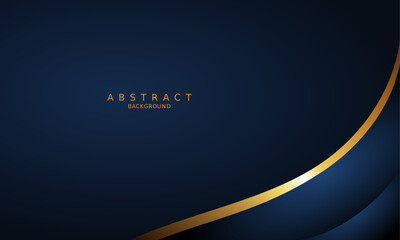 dark blue luxury premium background and gold line.