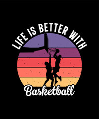 Basketball ball illustration Basketball logo vector tshirt design