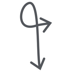 Arrow Line Hand Drawn Aesthetics Doodle