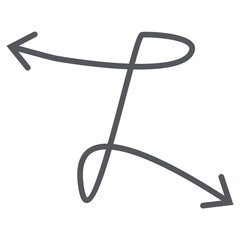 Arrow Line Hand Drawn Aesthetics Doodle