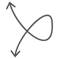 Arrow Line Hand Drawn Aesthetics Doodle