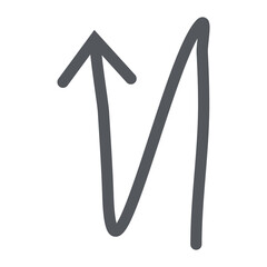 Arrow Line Hand Drawn Aesthetics Doodle